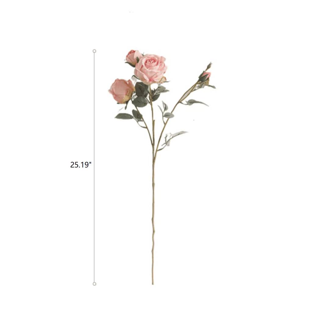 Miriya Large Rose Flower Stem 25.2" Tall - RusticReach