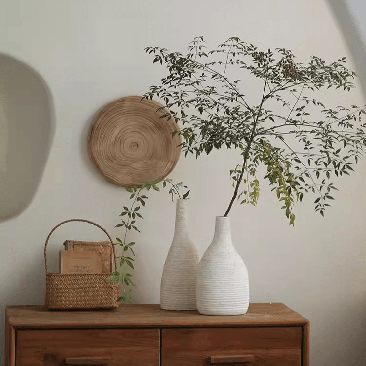 Narrow Neck Vase in White - RusticReach