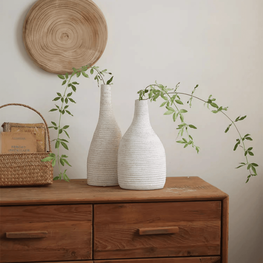 Narrow Neck Vase in White - RusticReach