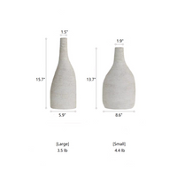 Narrow Neck Vase in White