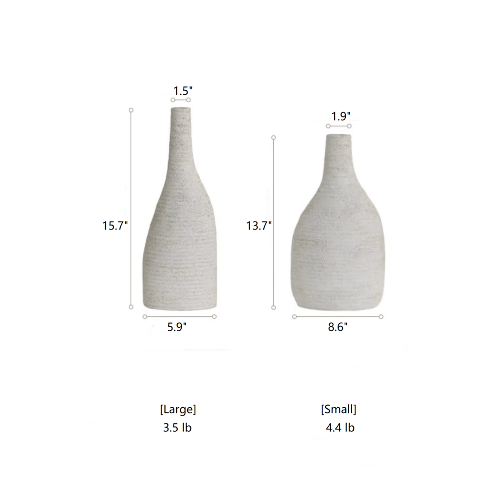 Narrow Neck Vase in White - RusticReach