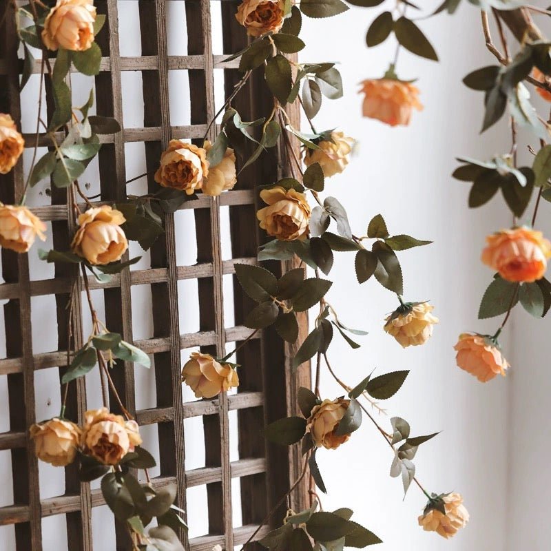 Artificial Small Peony Flower Vine 65" Long - RusticReach