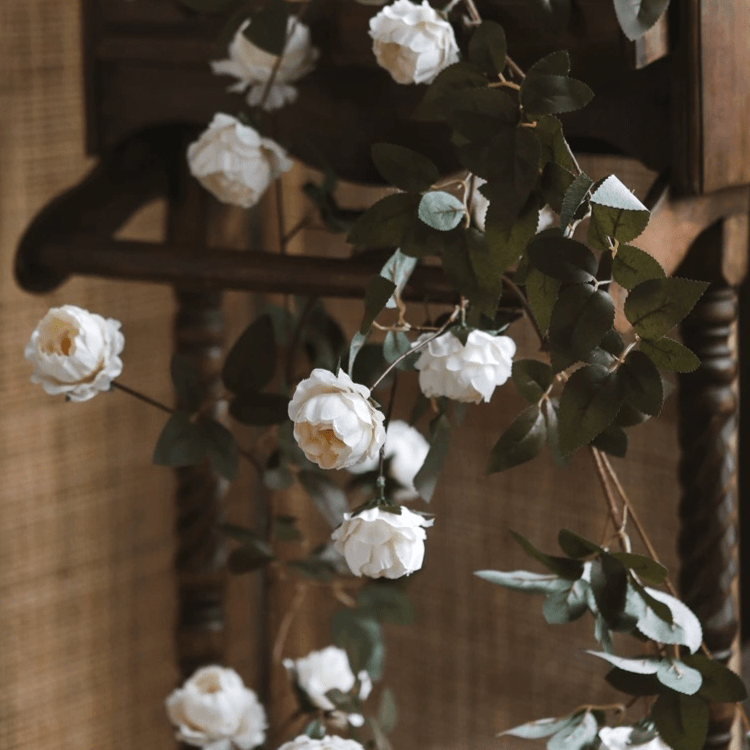 Artificial Small Peony Flower Vine 65" Long - RusticReach