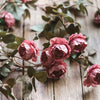 Artificial Small Peony Flower Vine 65" Long - RusticReach