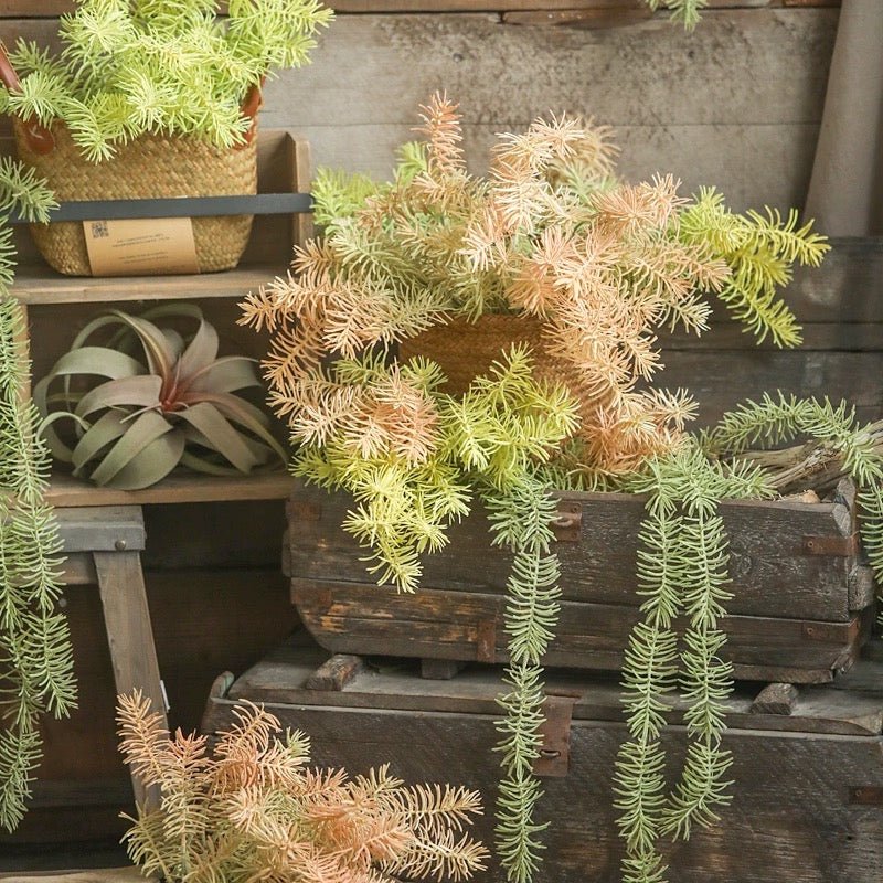 Faux Pine Leaf Stem 17.7" Tall - RusticReach