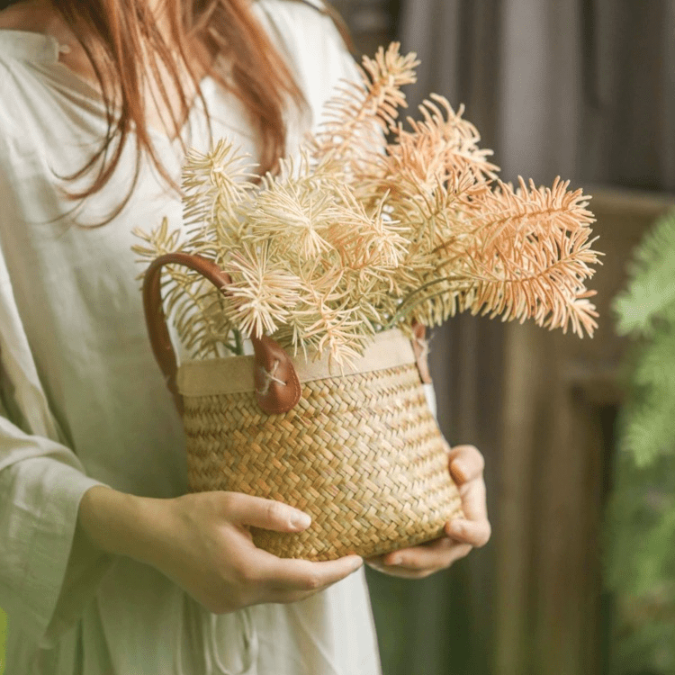 Faux Pine Leaf Stem 17.7" Tall - RusticReach