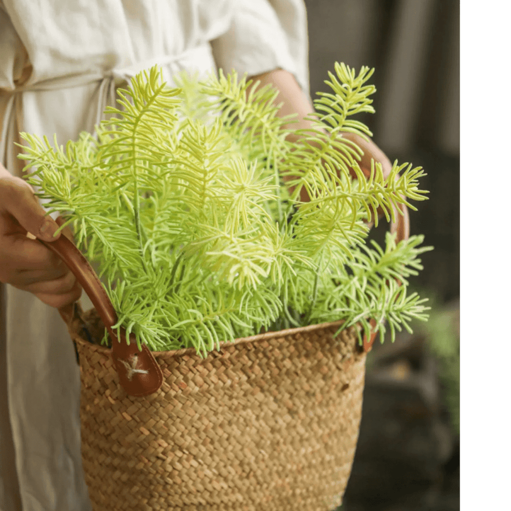 Faux Pine Leaf Stem 17.7" Tall - RusticReach