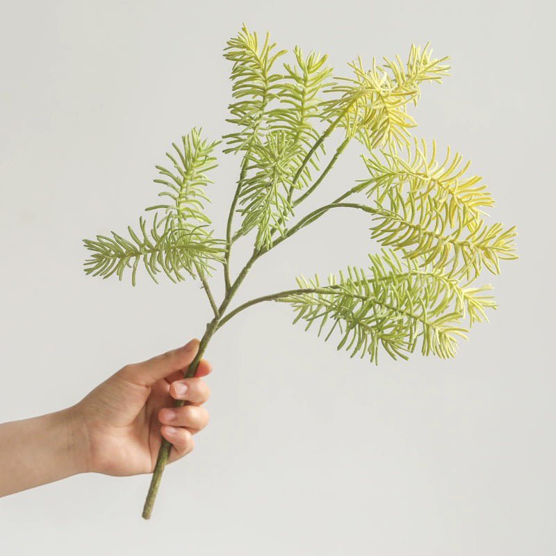 Faux Pine Leaf Stem 17.7" Tall - RusticReach