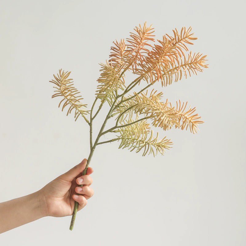 Faux Pine Leaf Stem 17.7" Tall - RusticReach