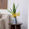 Pomegranate Hand - Painted Blue and White Porcelain Vase - RusticReach