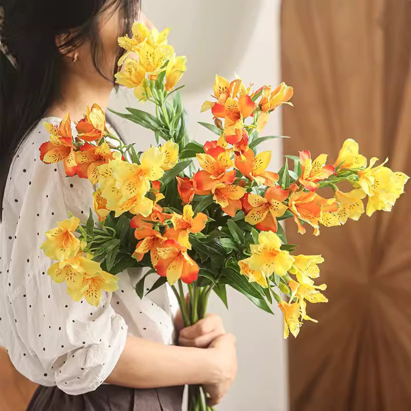 Artificial Peruvian Lily Stem 29.5" Tall - RusticReach