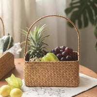 Rectangular Woven Carry Basket Organizer