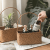Rectangular Woven Carry Basket Organizer - RusticReach