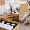 Rectangular Natural Straw Storage Basket with Lid - RusticReach