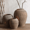 Round Earthenware Brown Pot - RusticReach
