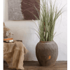 Round Earthenware Brown Pot - RusticReach