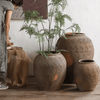 Round Earthenware Brown Pot - RusticReach
