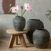 Round Earthenware Gray Pot - RusticReach