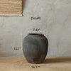 Round Earthenware Gray Pot - RusticReach