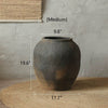 Round Earthenware Gray Pot - RusticReach
