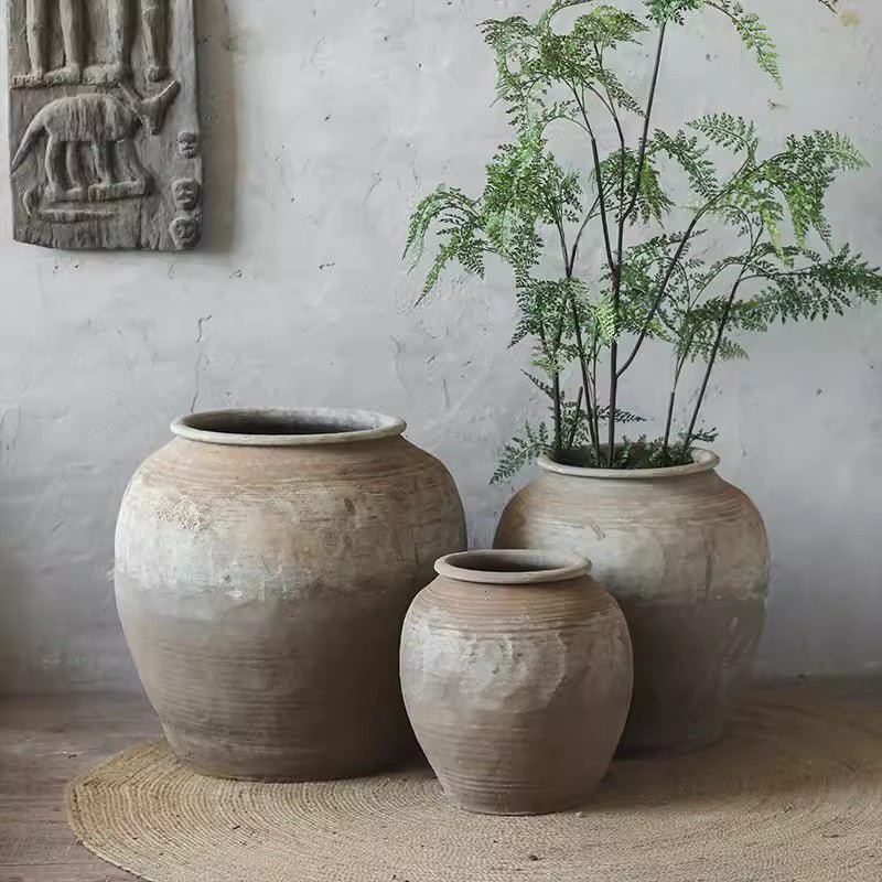 earthenware plant pot Round Earthenware Pot – RusticReach