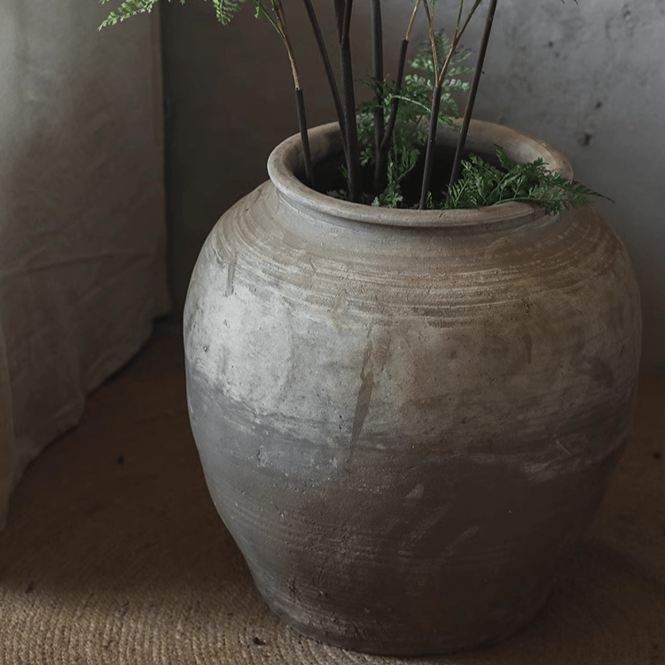 earthenware plant pot Round Earthenware Pot – RusticReach