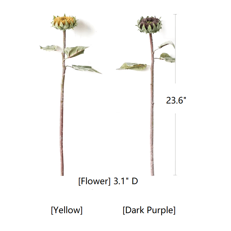 Artificial Small Head Sunflower Stem 23.6" Tall - RusticReach