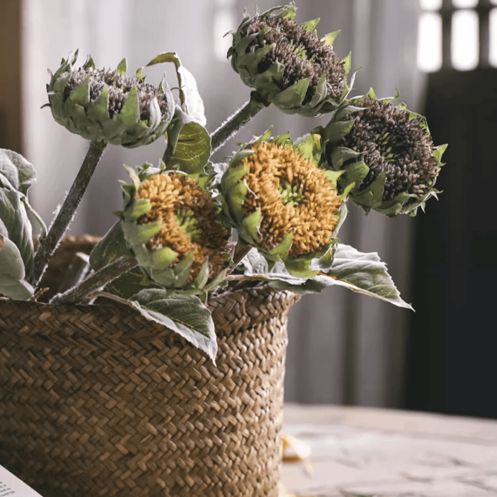 Artificial Small Head Sunflower Stem 23.6" Tall - RusticReach