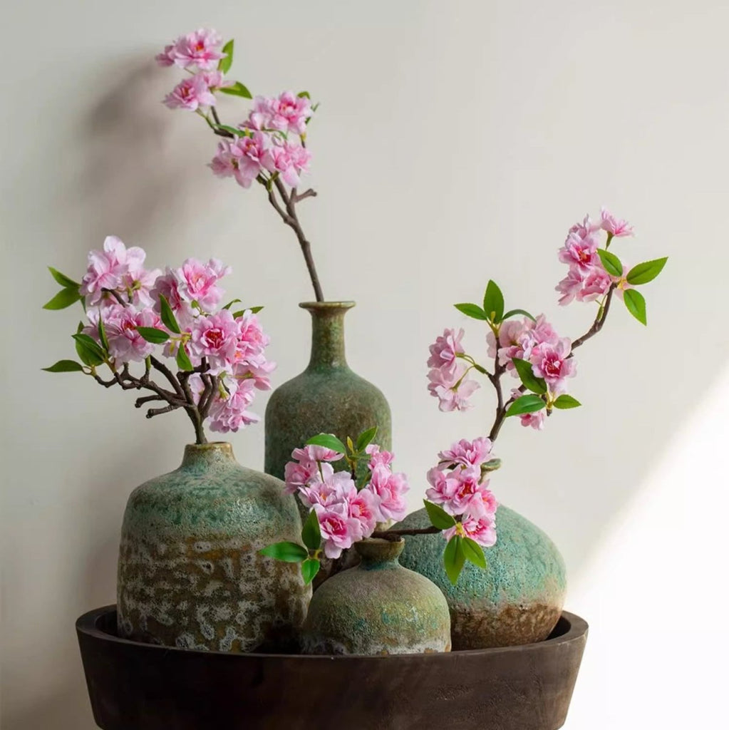 Small Peach Blossom Flower Stem 16.5" Tall - RusticReach