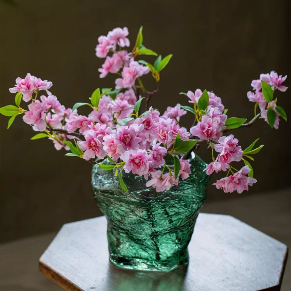 Small Peach Blossom Flower Stem 16.5" Tall - RusticReach