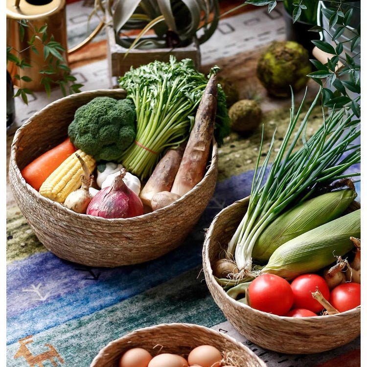 Seagrass Bowl Basket for Storage or Display - RusticReach