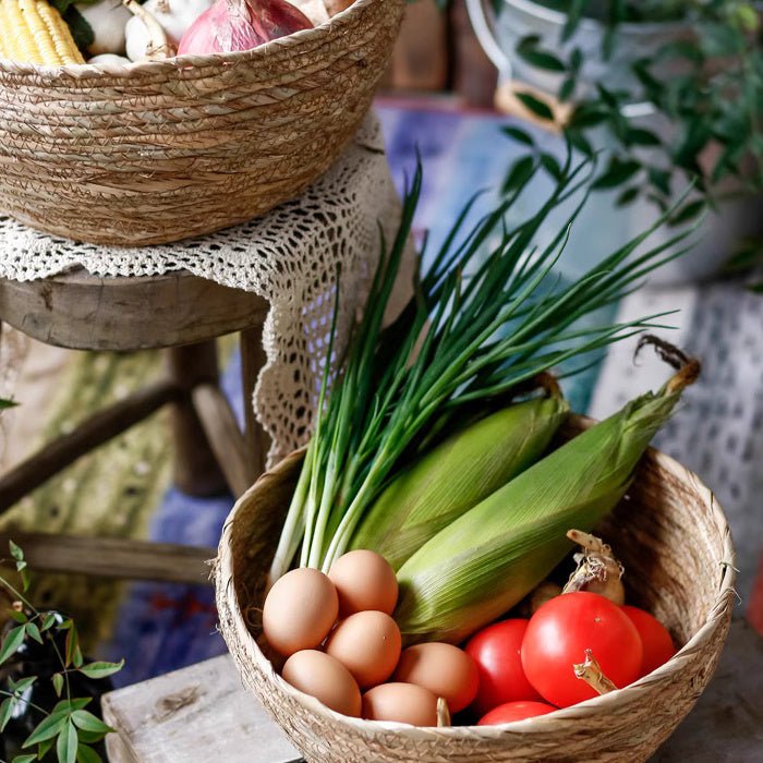 Seagrass Bowl Basket for Storage or Display - RusticReach