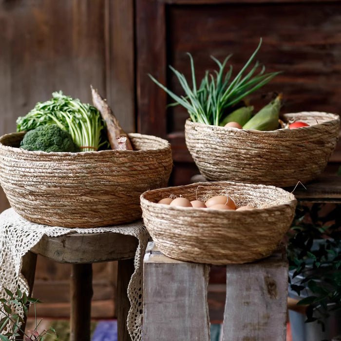 Seagrass Bowl Basket for Storage or Display - RusticReach