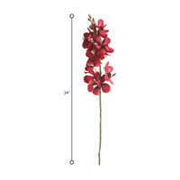 Single Red Orchid Stem 24" Tall