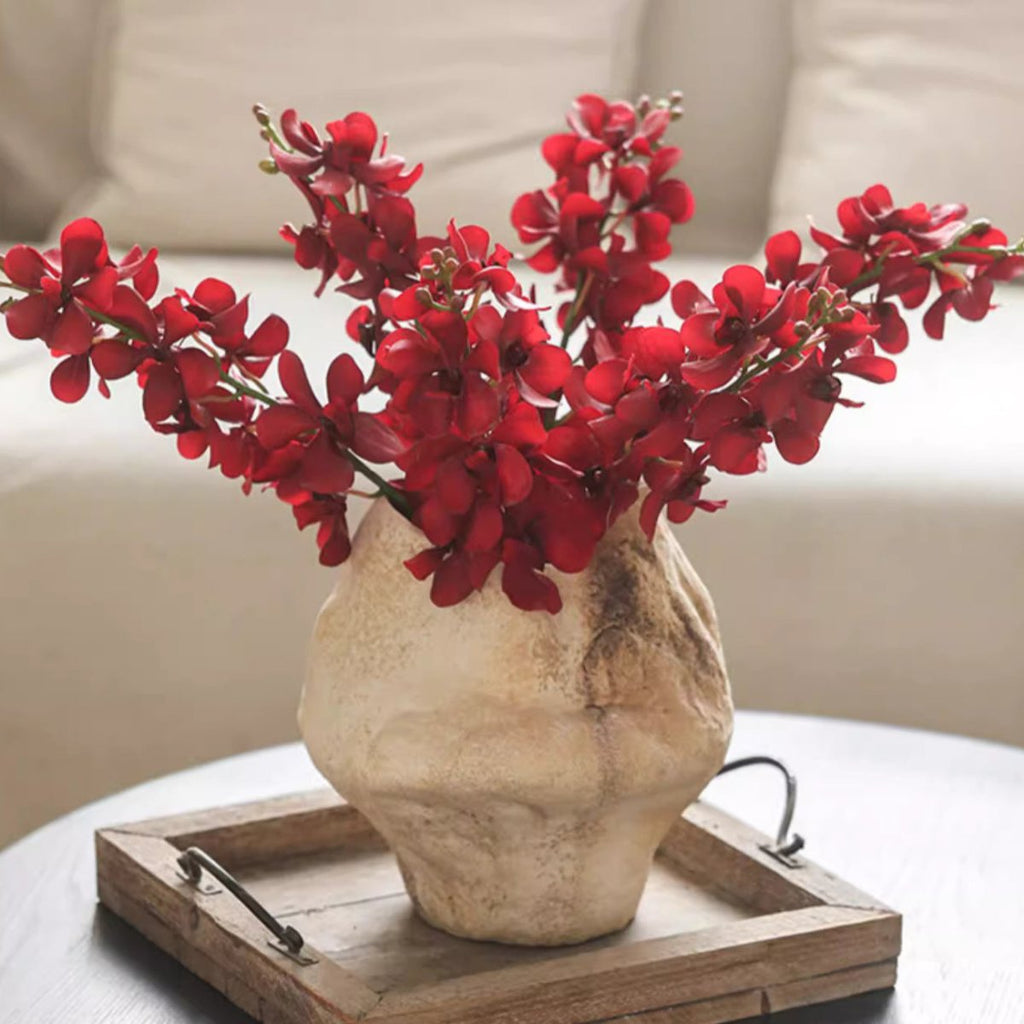 Single Red Orchid Stem 24" Tall - RusticReach