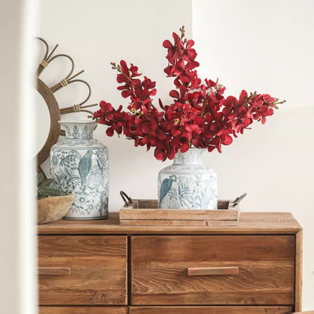 Single Red Orchid Stem 24" Tall - RusticReach