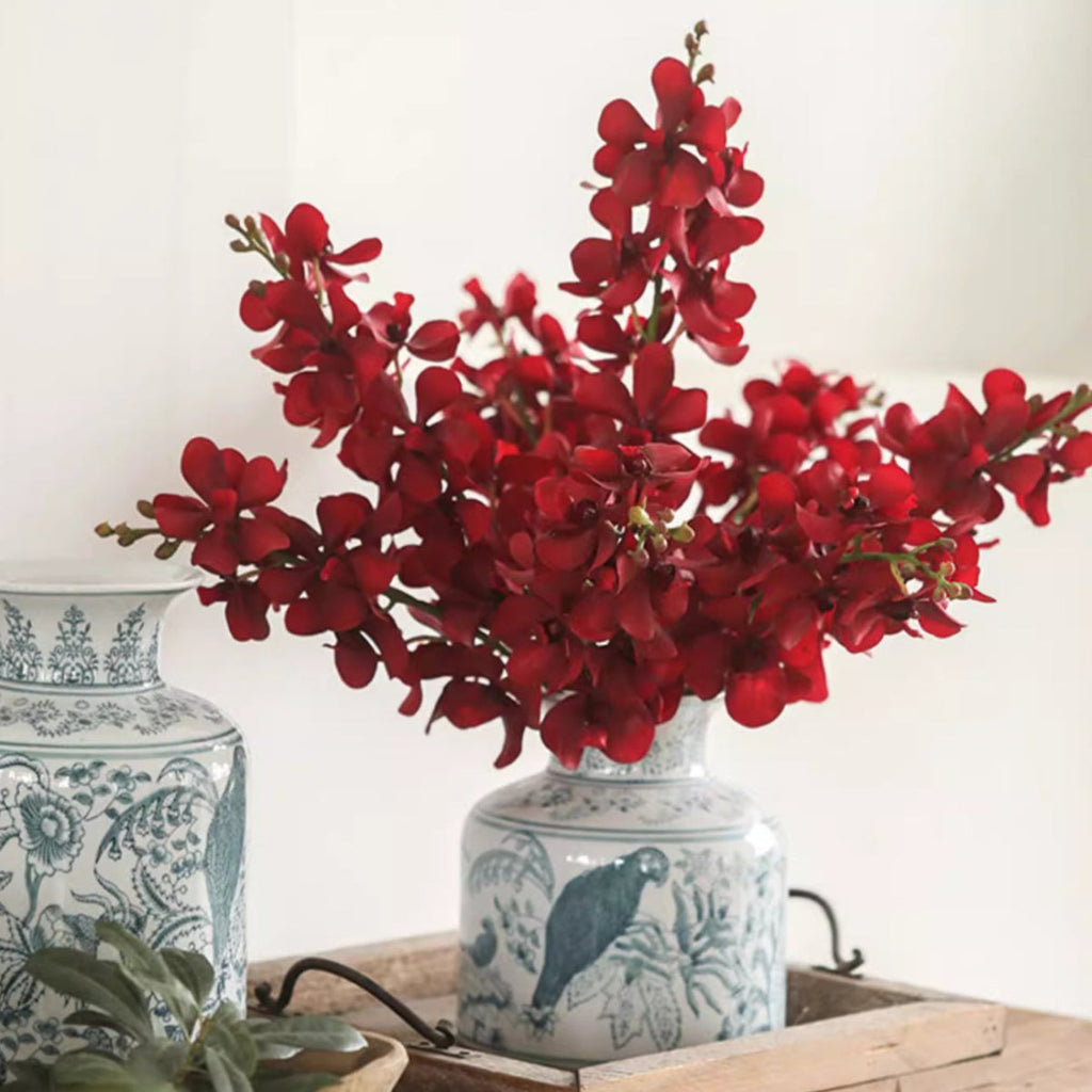 Single Red Orchid Stem 24" Tall - RusticReach