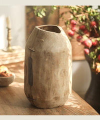 Homestead Solid Wood Décor Vase - RusticReach