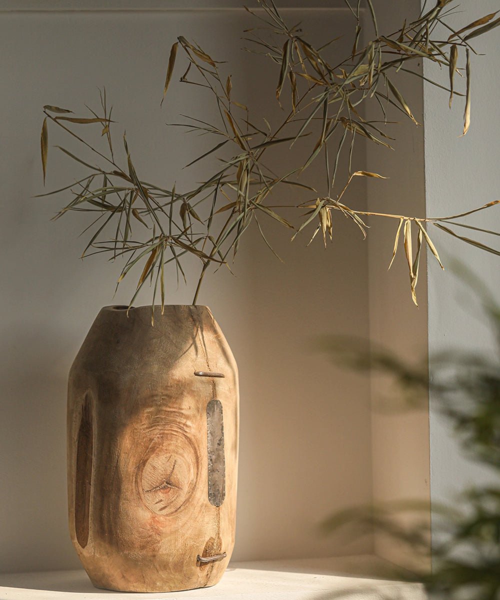 Homestead Solid Wood Décor Vase - RusticReach