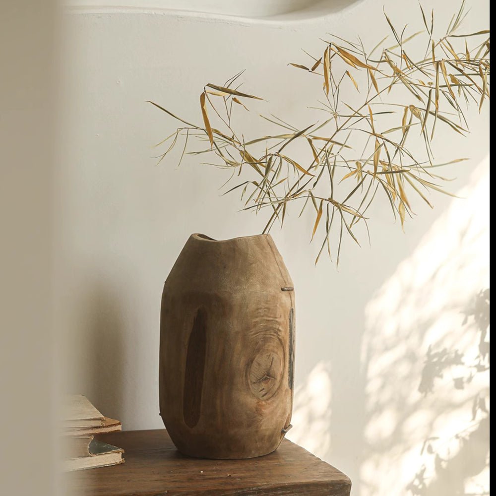 Homestead Solid Wood Décor Vase - RusticReach