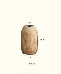 Homestead Solid Wood Décor Vase - RusticReach