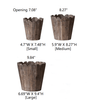 Spliced Solid Wood Planter Round - RusticReach