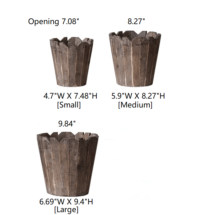 Spliced Solid Wood Planter Round - RusticReach