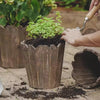 Spliced Solid Wood Planter Round - RusticReach