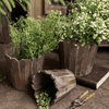 Spliced Solid Wood Planter Round - RusticReach