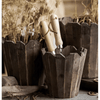 Spliced Solid Wood Planter Round - RusticReach