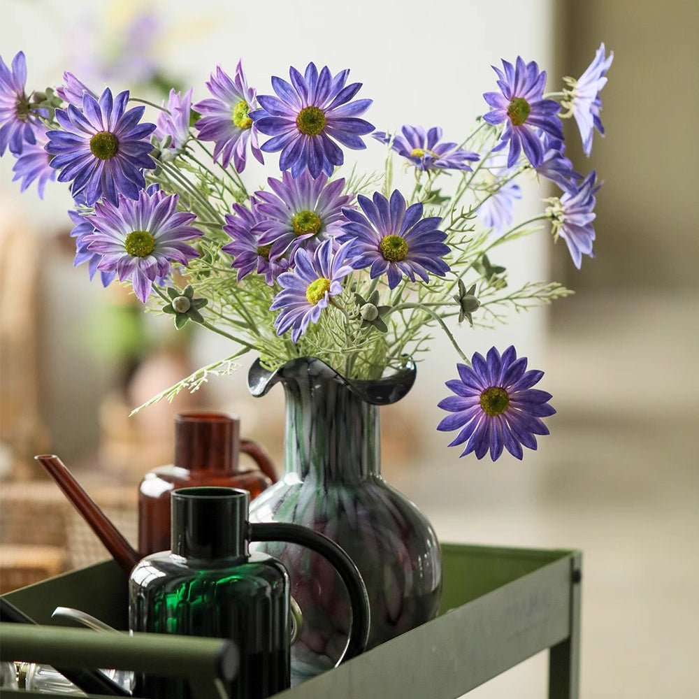 Summer Chrysanthemum Flower Stem in Purple 23.6" Tall - RusticReach