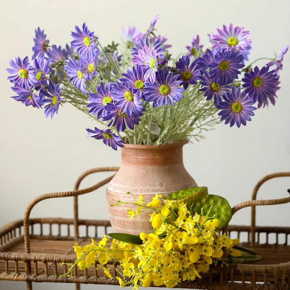 Summer Chrysanthemum Flower Stem in Purple 23.6" Tall - RusticReach