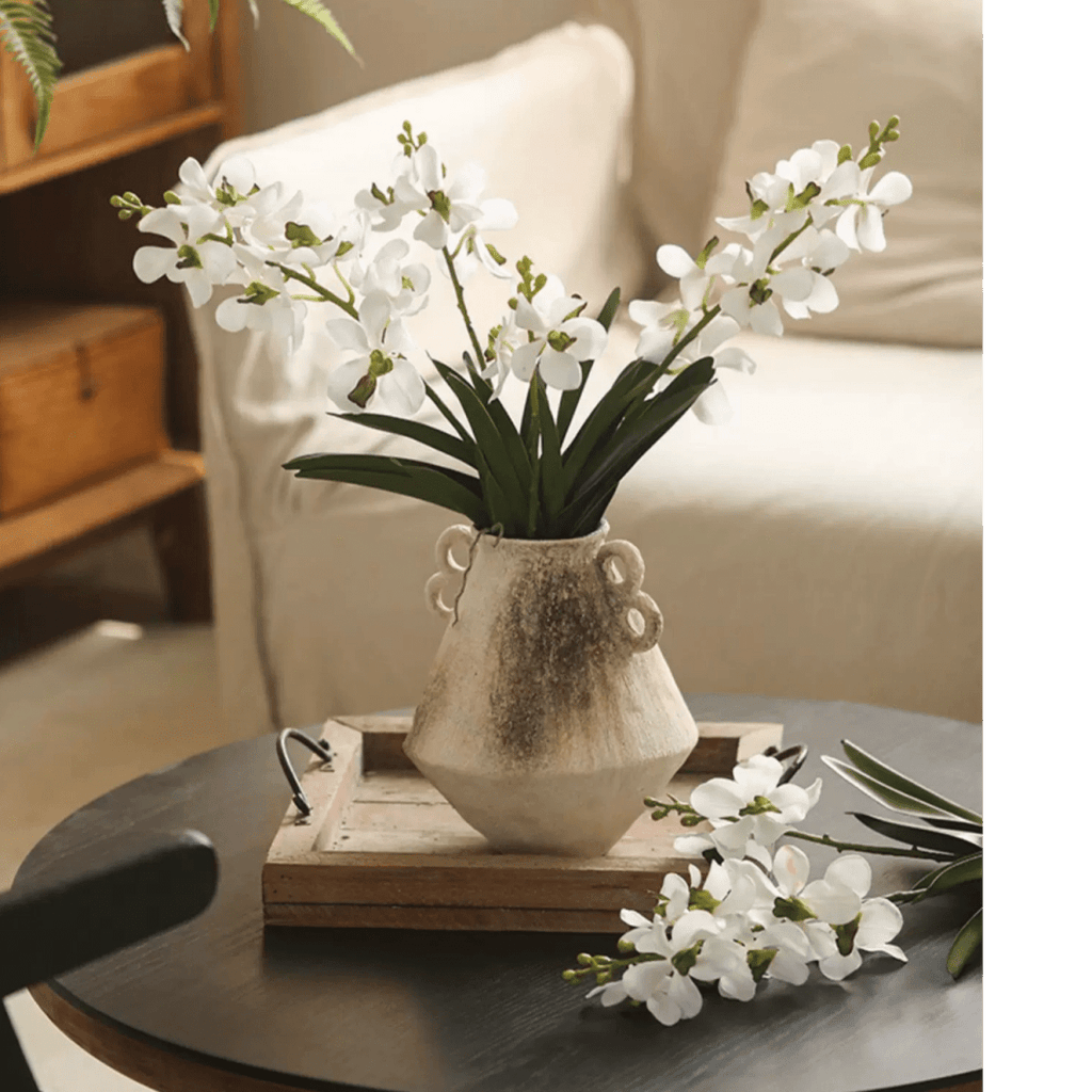 Faux Vanda Orchid Stem 24" Tall - RusticReach