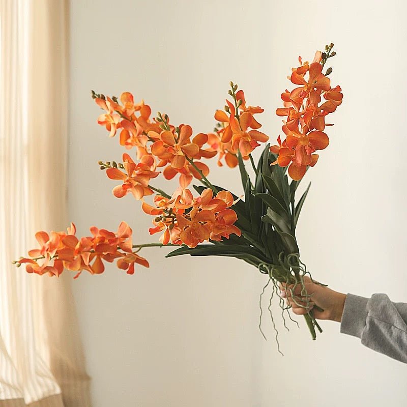 Faux Vanda Orchid Stem 24" Tall - RusticReach